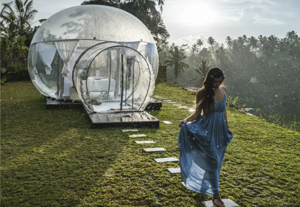 pop-up bubble tent